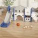 Eszenzics™ 3-in-1 Speeltoestel "Jim" - Glijbaan, Kasteel, Ladder - Model GD01 - Bleu/Blanc