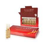 TricoVIT Ampoules anti-chute, traitement professionnel contre la chute des cheveux, active la croissance des cheveux, renforce la fibre capillaire et réduit la chute des cheveux. 10 ampoules de 10 ml