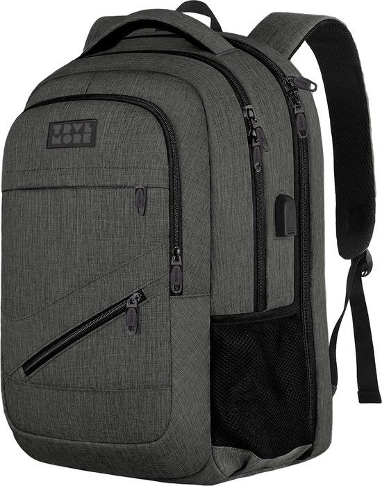 TRVLMORE Rugzak 36L - 17 inch - Grijsgroen
