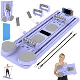 Planche de Pilates - Planche abdominale et de pompes - Entraînement de l'équilibre - Bandes de résistance - Entraînement complet du corps - Lilas