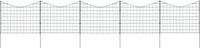 vidaXL Schuttingset hol gebogen 77,5x64 cm groen