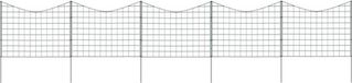 vidaXL Schuttingset hol gebogen 77,5x64 cm groen