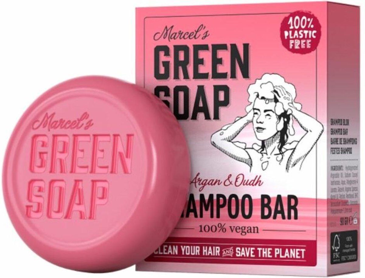 Marcels Green Soap Argan & Oudh Shampoobar - 8719325558555