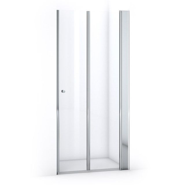Maxaro Douchedeur Zircon Comfort 95cm Vouwdeur Chroom Rechtsdraaiend