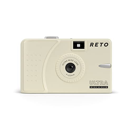 Better Focus RETO Ultra Wide & Slim Film Camera - Cream (Crem wit) - Analoge groothoekcamera 22mm - Vivitar Ultra Wide - Superheadz