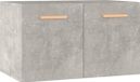 vidaXL Wandkast 60x36,5x35 cm bewerkt hout betongrijs
