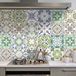 Ambiance Sticker Zelfklevende tegelmuurstickers voor keuken en badkamer - 24 BIAGIO AZULEJOS tegelstickers - 24 stickers 10x10cm
