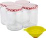 Viva Haushaltswaren Voorraadpotten Glazen Set van 10 met Bamboe Deksel voor Specerijen / Bonen / Poeder / Suiker / Spaghetti (6.5*8 CM;250 ML)