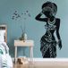 Sticker Mural Femme Africaine - 227x479 Cm - Noir