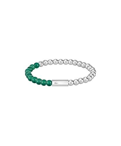 Lacoste Heren SCOTTIE Collection Kralen Armband, Eén maat, Jade, Geen edelsteen