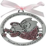 Cathedral Art Angel Crib medaille voor sieraden maken, zilver, roze