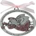 Cathedral Art Angel Crib medaille voor sieraden maken, zilver, roze