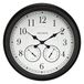 ACURITE 75473 24-inch Weathered Black Wall Clock met thermometer en hygrometer