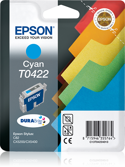 Epson Files inktpatroon Cyan T0422 single pack / cyaan
