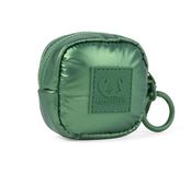 Fresh 'n Rebel Coze Pod - AirPods- en Oortjeshoesje - Compacte Etui met Rits en Karabijnhaak - Opbergtasje voor Oortjes, Sleutels en Accessoires - Electric Jade