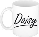 Bellatio Decorations Daisy Naam koffiemok - wit - Keramiek - 300 ml