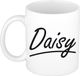 Bellatio Decorations Daisy Naam koffiemok - wit - Keramiek - 300 ml