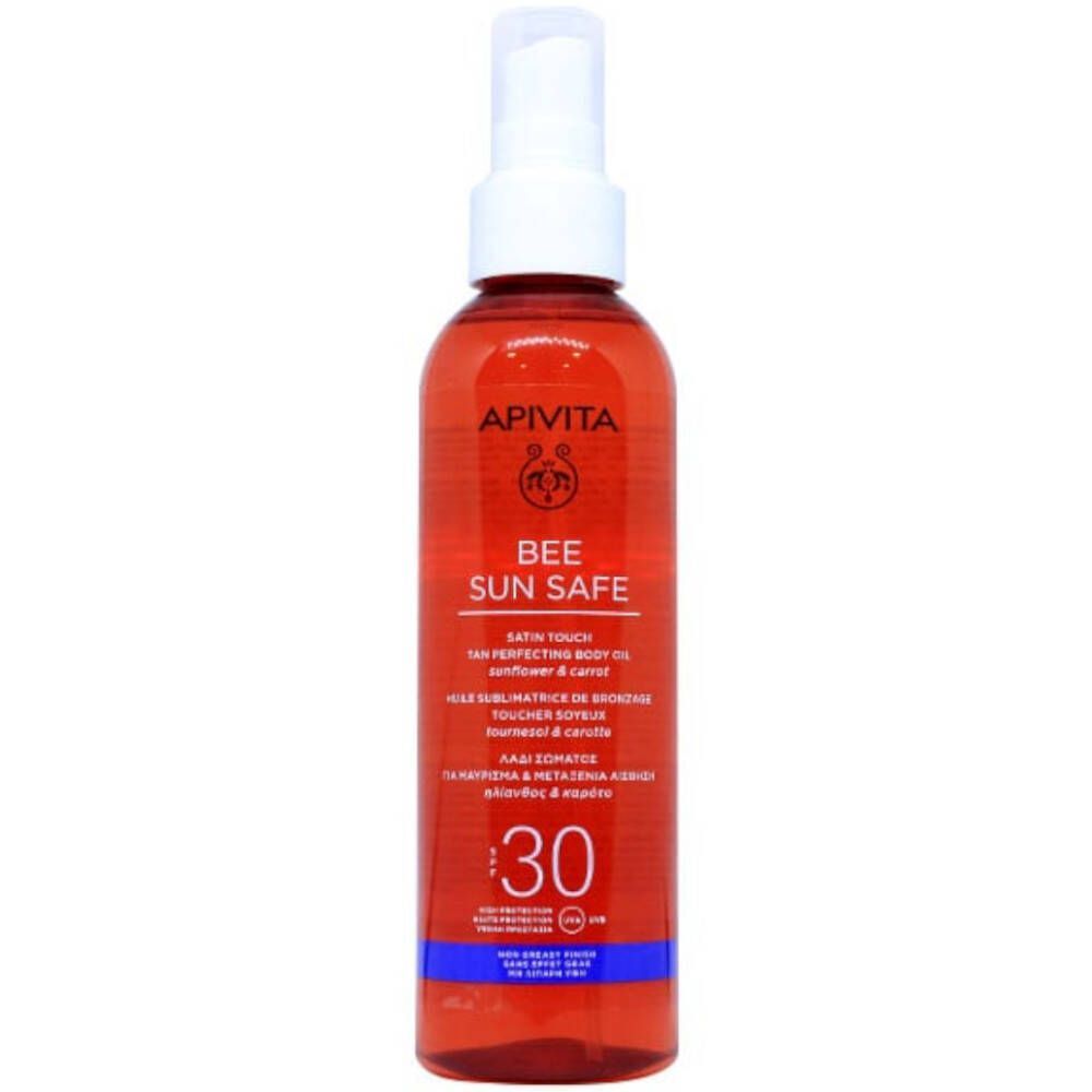 Apivita Bee Sun Safe Body Oil For Tanning & Silky Feeling Spf30 200ml