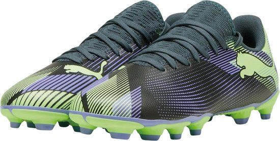 PUMA FUTURE 7 PLAY FG/AG Unisex Sportschoenen - Gray Skies-Elektro Purple-Fizzy Apple-PUMA White - Maat 44.5