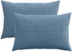 vidaXL - Kussensloop - 2 stuks - ALMELO - Blauw - 40 x 60 cm - Corduroy