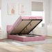 Maison Exclusive - Cadre de lit ottoman avec matelas rose 140x200 cm velours