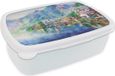 MuchoWow Broodtrommel - Wit - Lunchbox - 18x12x6 cm - BPA-vrij - Rechthoekig