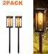 Lampes solaires - 2 pièces, statues de jardin décoratives - Fonctionnent à l'énergie solaire - Étanche - Avec piquet de terre - Convient pour les allées et les terrasses