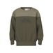 NAME IT MINI rechtvallende sweater met tekst - donkergroen