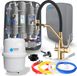 Ari Robinet de cuisine Magneto avec filtre à eau Slim RO7, 7 niveaux de filtration, bec pivotant, Or brossé