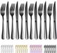 Ibenzoa® Elegant 12-delig Noir Steakbestek met Titanium Coating