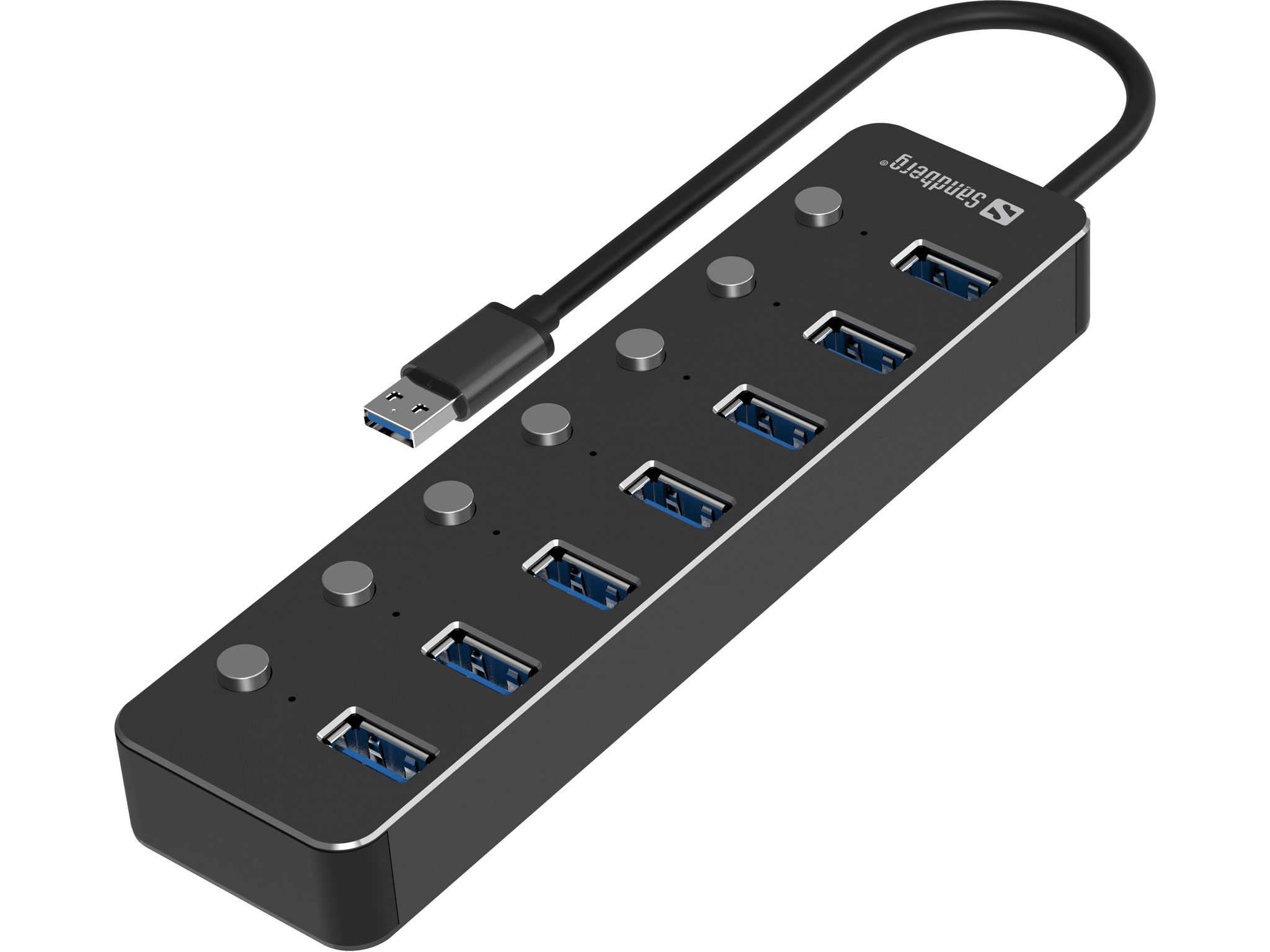 Sandberg USB 3.1 Hub - 7 Port - Zwart