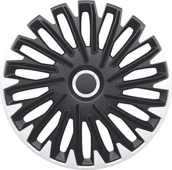 Autostyle Wieldoppen Quantum Pro 16 inch Zilver/Zwart - 4 Stuks