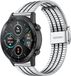 Strap-it Stalen Smartwatch bandje - Geschikt voor Honor Magic Watch 2 - Roestvrij staal - Zilver/Zwart - 42mm