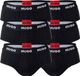HUGO Slip Set van 6 - Mannen - Zwart - Logo - Katoen/Elastaan - Maat M