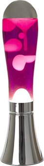 Balvi Lavalamp Magma Roze Zilver - Lava Lamp - Aluminium - Roze/Zilver