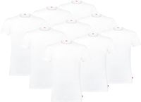Levi's 3-Pack Basic O-hals T-shirts voor heren, wit, S