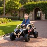 RideOnToys Véhicule Électrique Tout-terrain 12 V Pour Enfants, Télécommande, Lumières Led, Musique, Klaxon, Pour Les Enfants De 3 À 8 Ans, Jaune