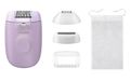 Philips Epilator Series 4000 – Paars – Epileren, scheren en exfoliëren met snoer voor lichaam en gevoelige gebieden met 4 accessoires en ledlamp – BRE257/00