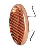 TUR125RAN ventilatierooster van kunststof met mol, koperlook, diameter 155 mm