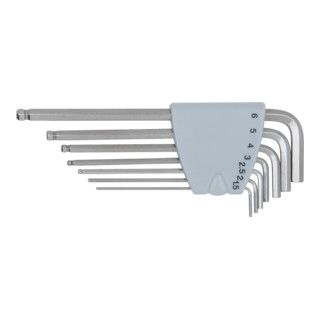 KS Tools RVS inbussleutelset - 7-delig - lange uitvoering