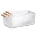 Zeller Present 15209 Opbergdoos Rechthoekig Polyethyleentereftalaat (PET), Bamboo Transparant, 3 stuks