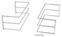 Support de plaque de cuisson pour meuble de cuisine - Pour 3 plaques de cuisson - Chrome poli - 364 x 140 x 125 mm - Set de 2 supports