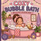 Cozy Bubble Bath: Bold & Easy Coloring Book for Relaxation and Self-Care Moments