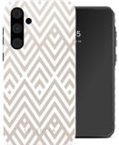 Selencia Backcover - Geschikt voor Samsung Galaxy A55 (5G) - Beige Zigzag