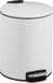 Relaxdays Pedaalemmer 5 liter Wit Metaal Softclose Binnenemmer Handvat