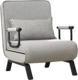 Happiq Canapé-lit 3-en-1 - Gris clair - Siège individuel