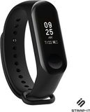 Strap-it Xiaomi Mi Band 3 / 4 siliconen bandje - zwart
