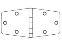 Lankhorst Taselaar Charnière inox 151x74,5x2mm