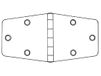 Lankhorst Taselaar Charnière inox 151x74,5x2mm