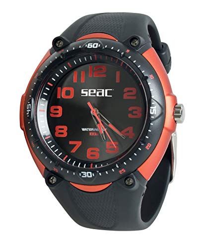 Seac Unisex Adult Mover Polshorloge - Zwart/Rood